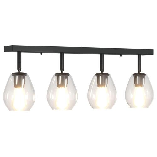 Loftlamper med Justerbar Glaslampe Skærm Anthracite E27