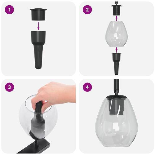 Loftlamper med Justerbar Glaslampe Skærm Anthracite E27