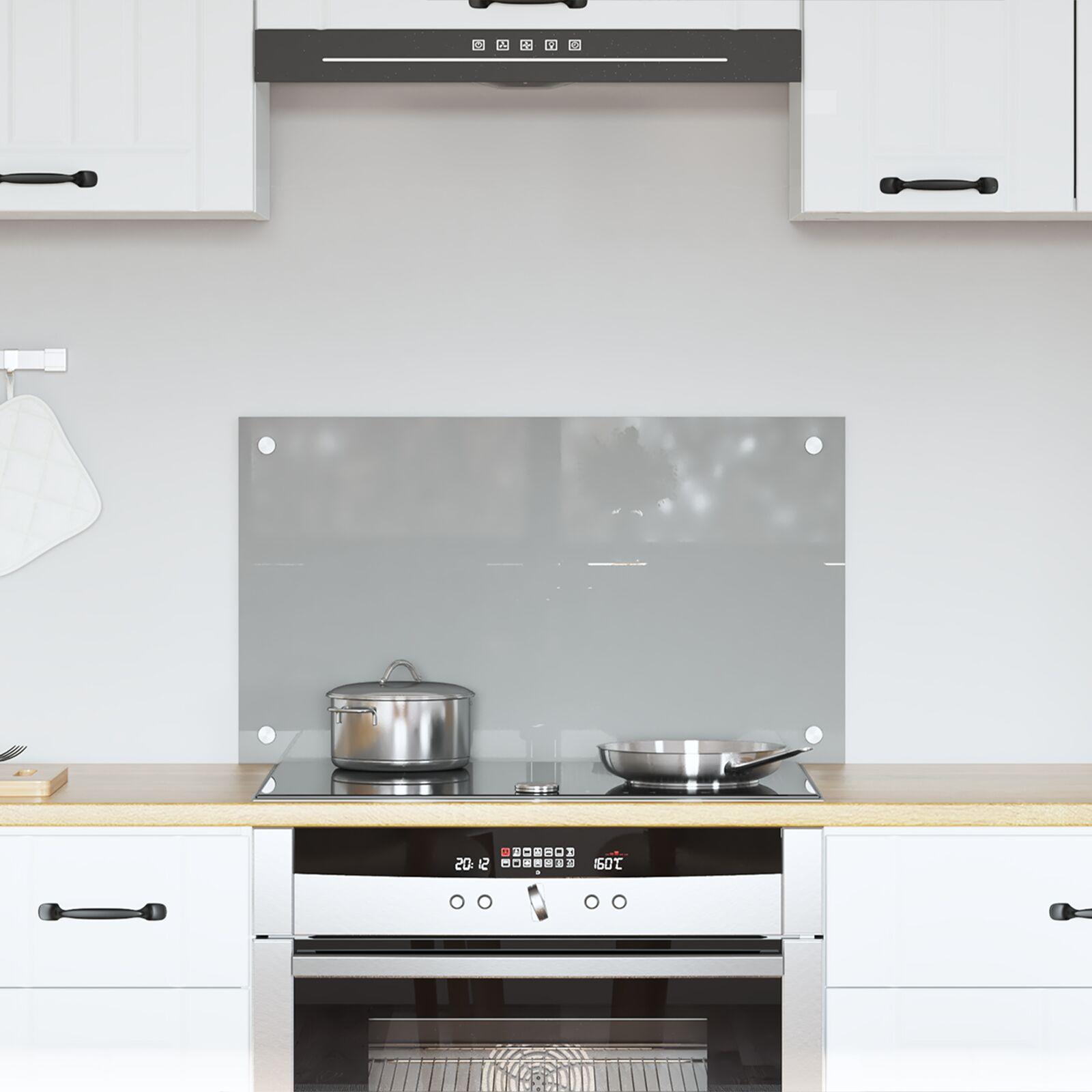 vidaXL Køkken bagvæg Lysegrå 70 x 40 x 0.6 cm hærdet glas