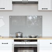 Køkken Backsplash Lys Grå 80x50x0,6 cm Tempereret Glas