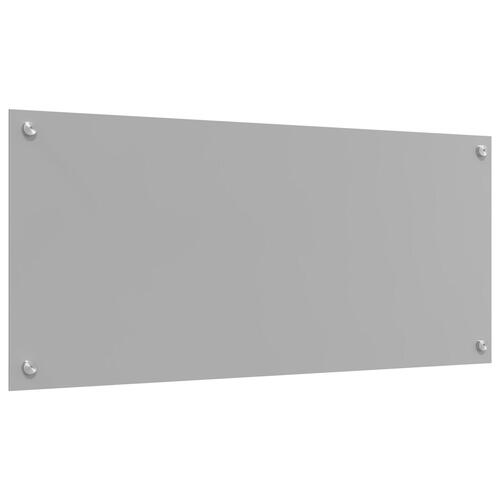 Køkken Bagplade Lys Grå 90x40x0,6 cm Hærdet Glas