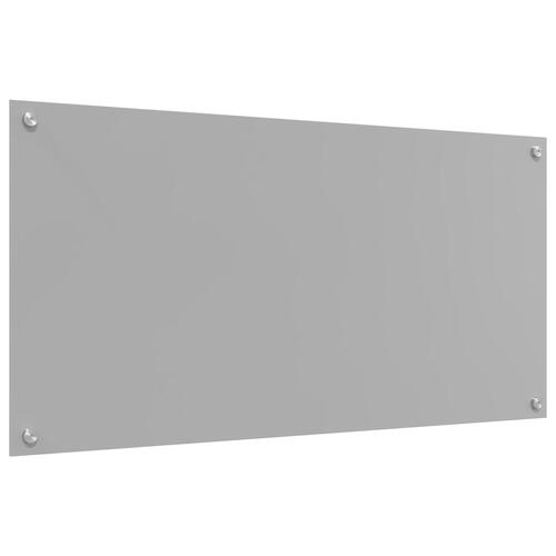 Køkken Backsplash Lys Grå 100x50x0,6 cm Hærdet Glas