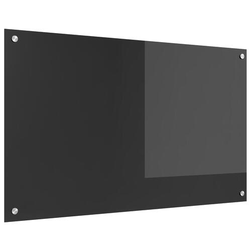 Køkken Backsplash Mørke Grå 100x60x0,6 cm Hærdet Glas
