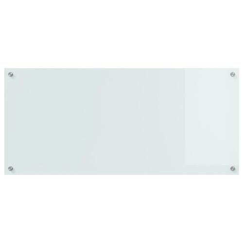 Køkken Backsplash Hvid 110x50x0,6 cm Tempereret Glas