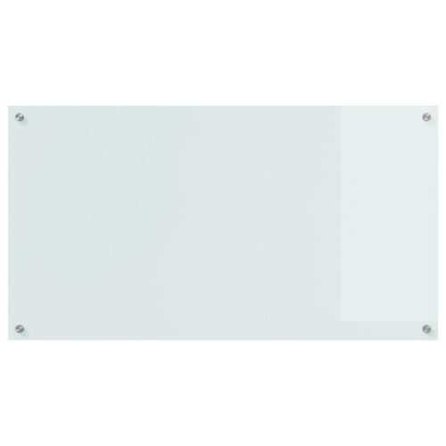 Køkken Backsplash Hvid 110x60x0,6 cm Hærdet Glas
