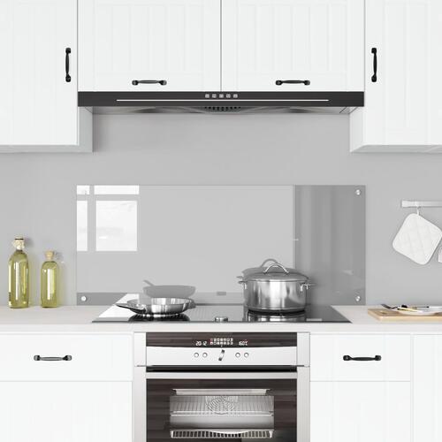 Køkken Backsplash Lysegrå 120x50x0,6 cm Hærdet Glas
