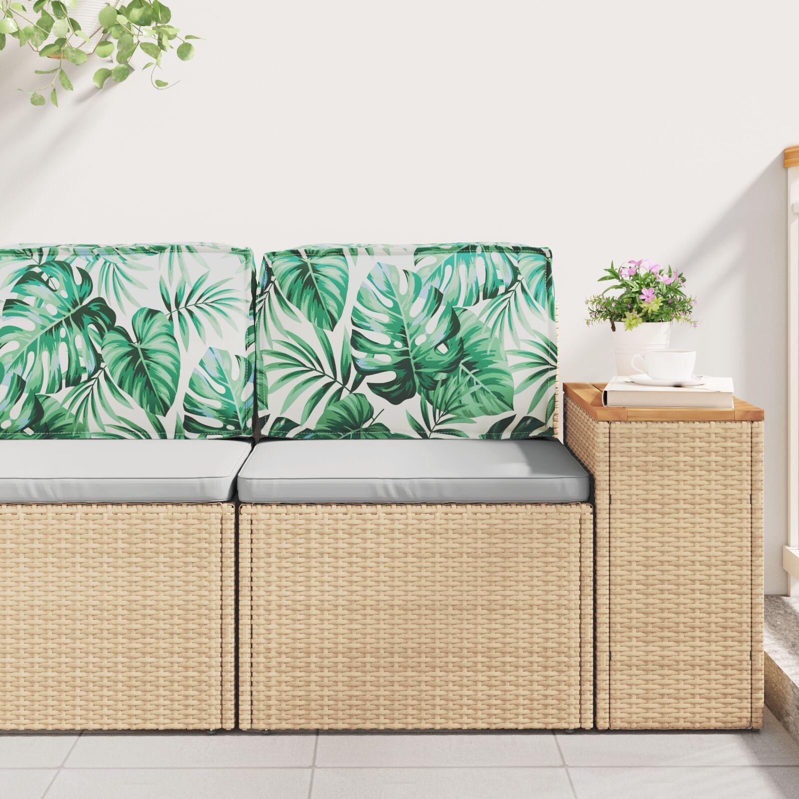 Pallepude til rygstøtte med bladmønster 50x40x12 cm Oxford stof