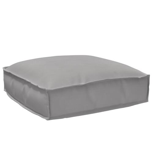 Udendørspude Grå Polyester 50 x 50 x 12 cm Aftagelige betræk