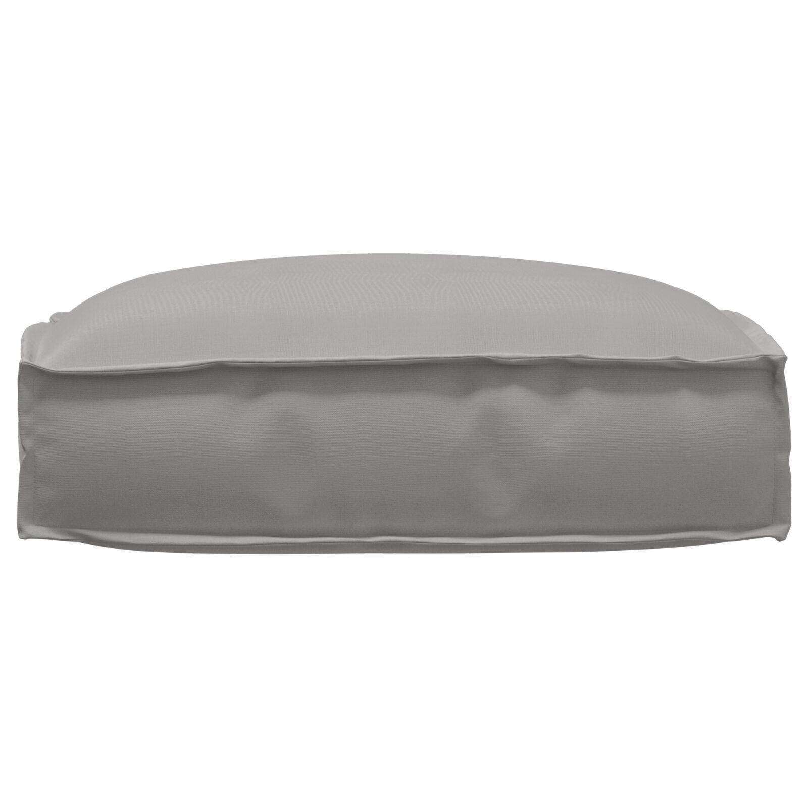 Udendørspude Grå Polyester 50 x 50 x 12 cm Aftagelige betræk