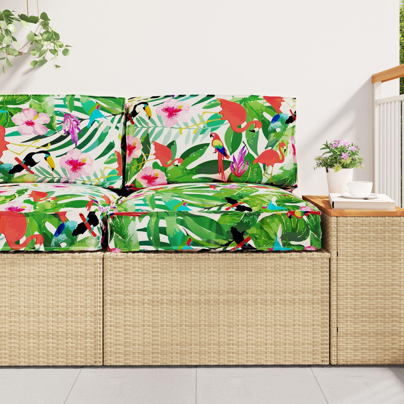 Pallet Pude til Sæde Tropisk Jungle 50x50x12 cm Oxford Stof