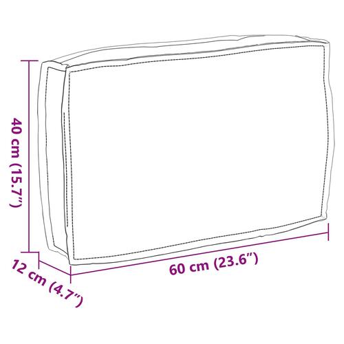 Udendørspude Cremefarvet Polyester 60 x 40 x 12 cm