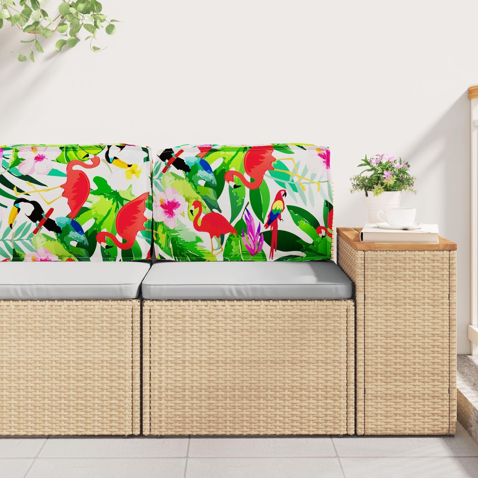 Pallepude til Rygstøtte Tropisk Jungle 60x40x12 cm Oxford Stof