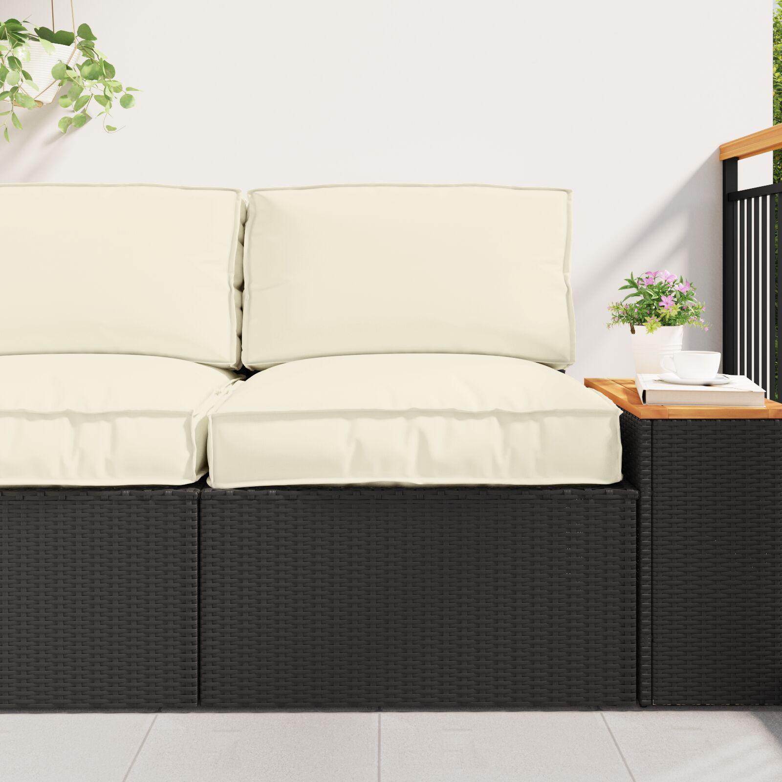 Pallepude til sæde Creme 70x70x12 cm Oxford-stof