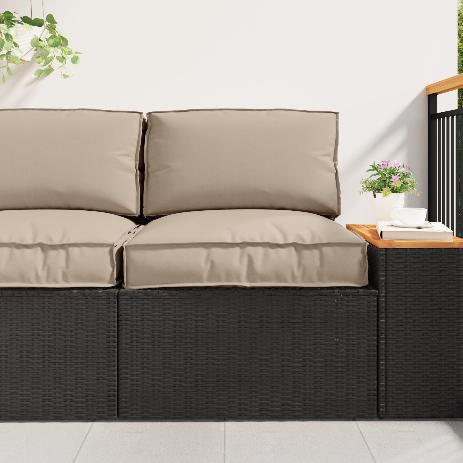 Pallehynde til sæde Gråbrun 70 x 70 x 12 cm Oxford stof billede