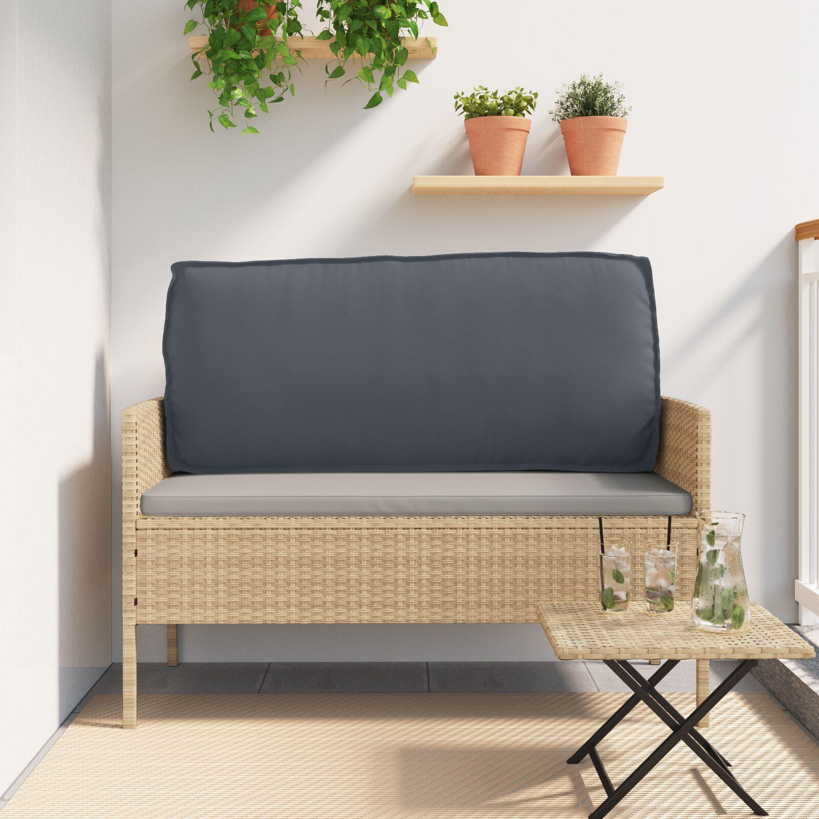 Pallepude til rygstøtte Antracitgrå 120x40x12 cm Oxford stof
