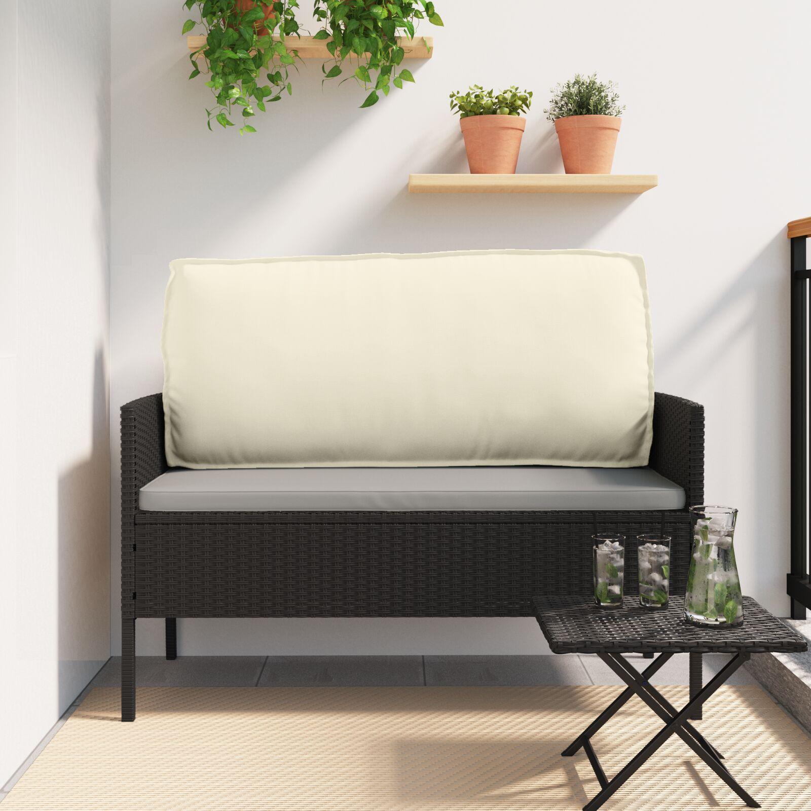 Pallepude til rygstøtte i cremefarvet 120x40x12 cm Oxford stof