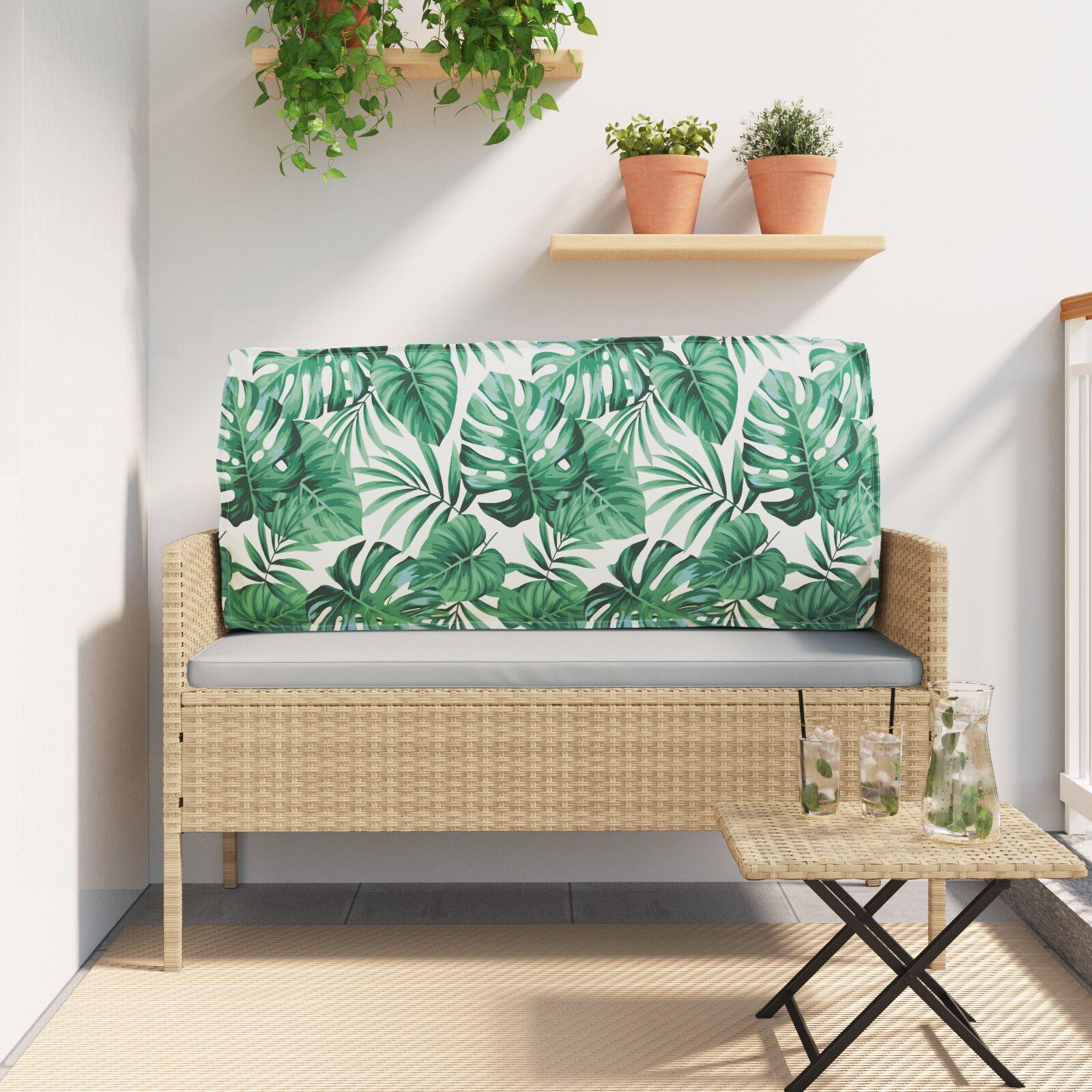 Pallepude til rygstøtte Bladmotiv 120x40x12 cm Oxford-stof