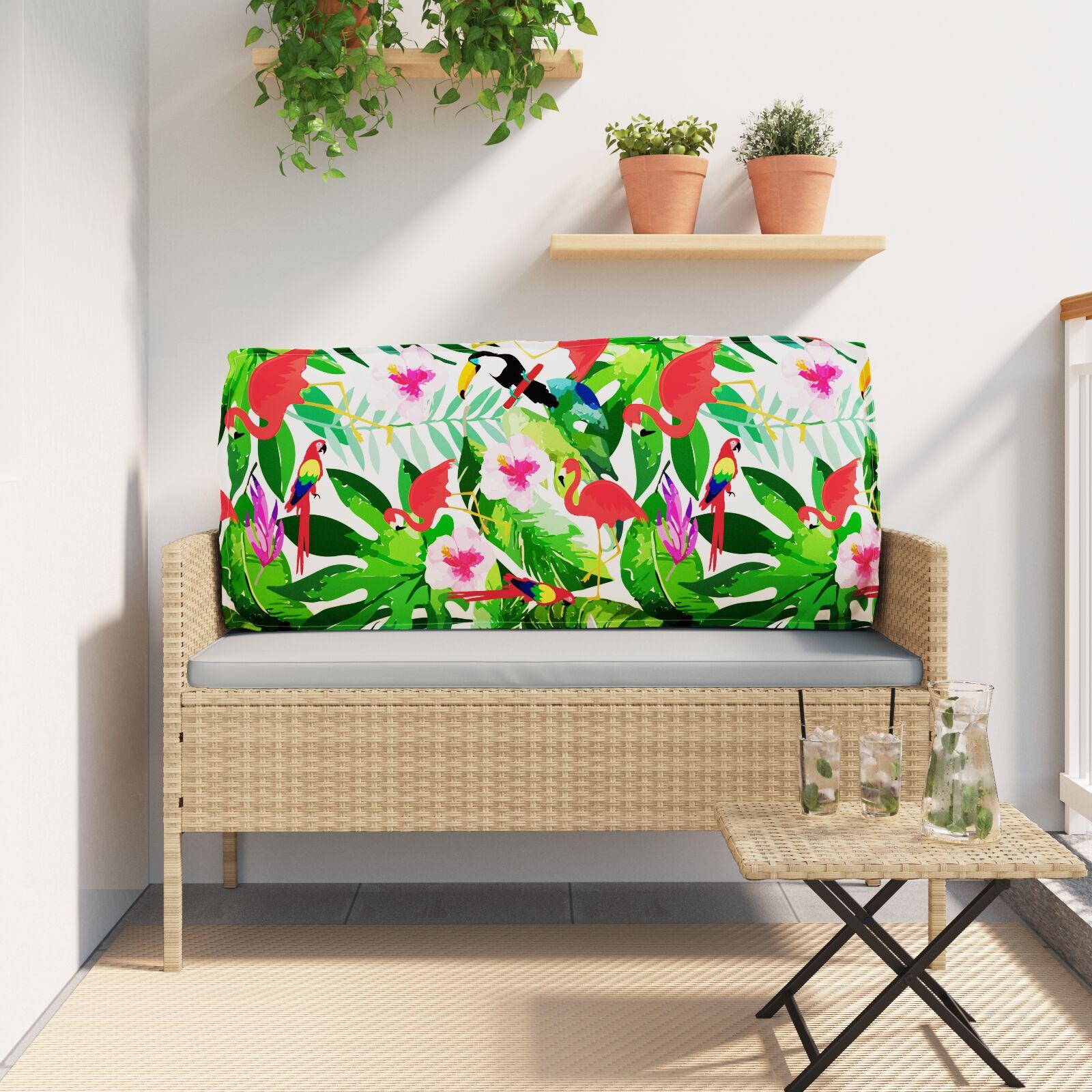 Pallepude til Rygstøtte Tropisk Jungle 120x40x12 cm Oxford Stof