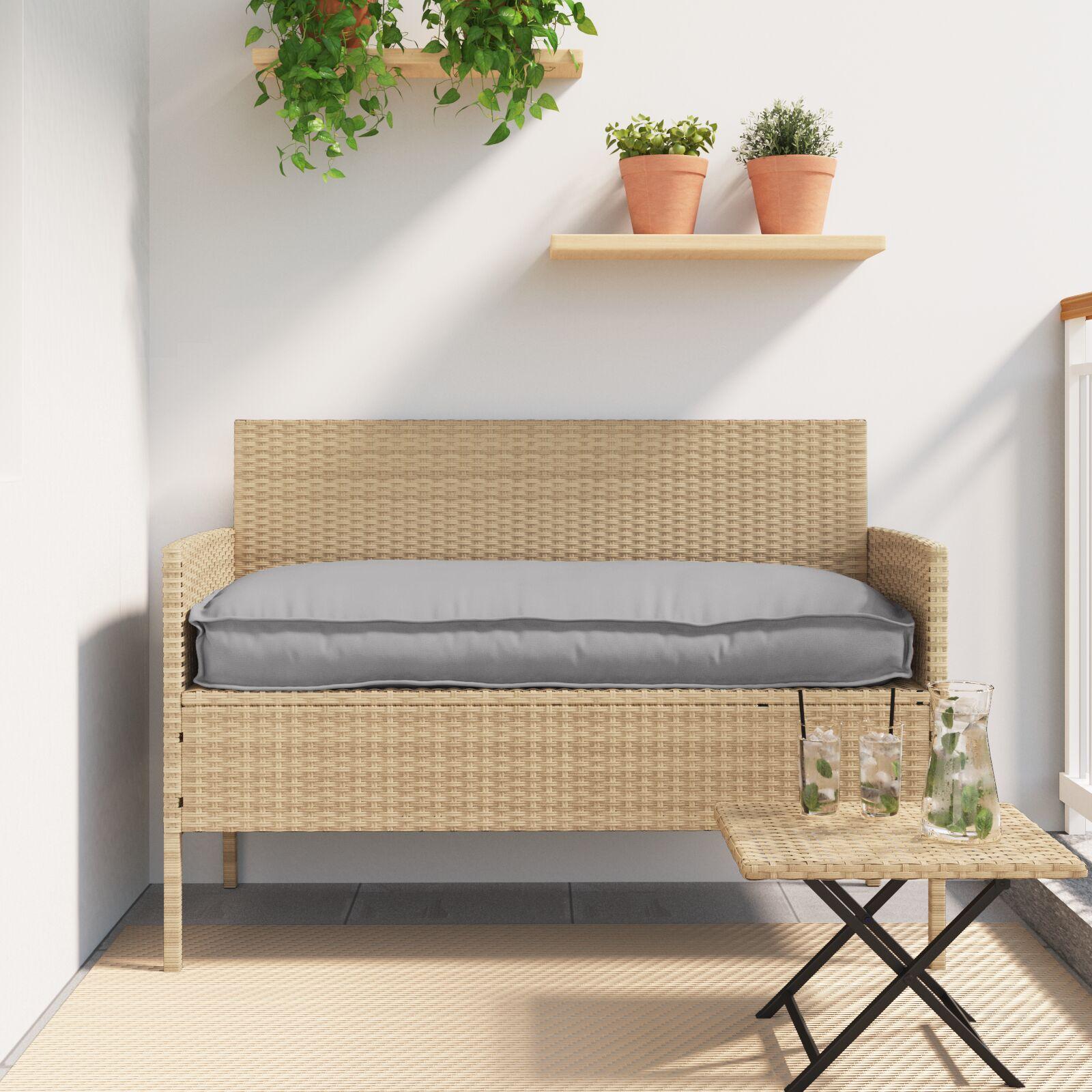Pallehynde til sæde / ryglæn Grå 120 x 50 x 12 cm Oxford stof billede