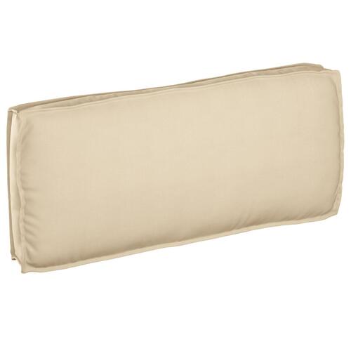 Udendørs Pude Beige Polyester 50 x 120 x 12 cm Aftagelige Betræk