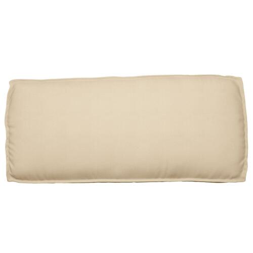 Udendørs Pude Beige Polyester 50 x 120 x 12 cm Aftagelige Betræk