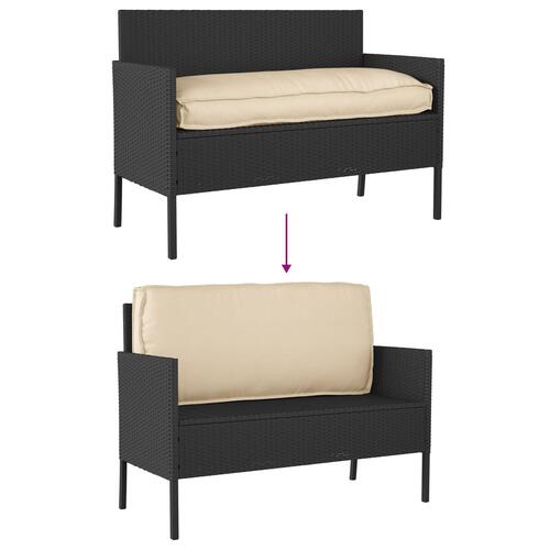 Udendørs Pude Beige Polyester 50 x 120 x 12 cm Aftagelige Betræk