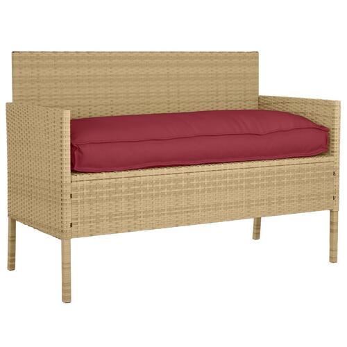 Udendørs Pude Vinrød Polyester 120 x 12 x 50 cm Dekorative Indlæg