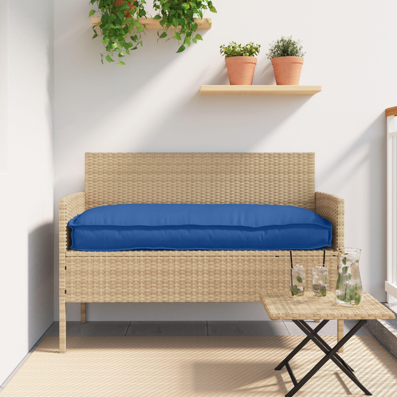 Pallepude til Sæde/Ryg Royal Blå 120x50x12 cm Oxford Stof
