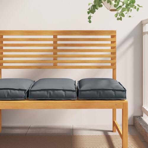 Udendørs Pude Sæt af 2 Antracitgrå Polyester 40 x 40 x 8 cm
