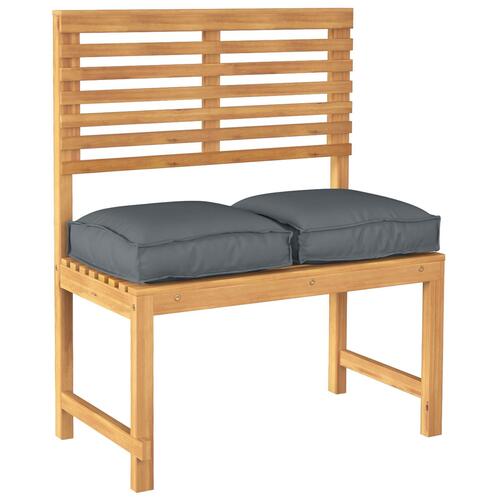 Udendørs Pude Sæt af 2 Antracitgrå Polyester 40 x 40 x 8 cm