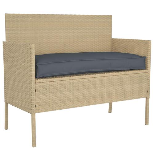 Udendørs Pude Antracitgrå Polyester 100 cm x 40 cm x 8 cm