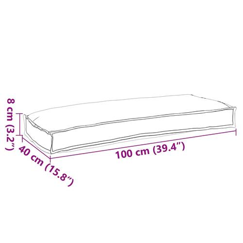 Udendørs Pude Antracitgrå Polyester 100 cm x 40 cm x 8 cm