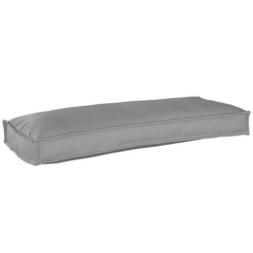 Udendørs Pude Grå Polyester 100 x 40 x 8 cm Aftageligt Betræk