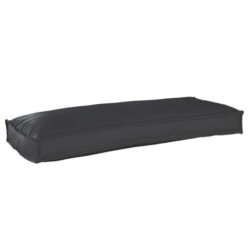 Udendørs pude Sort Polyester 100 x 40 x 8 cm Aftagelige betræk