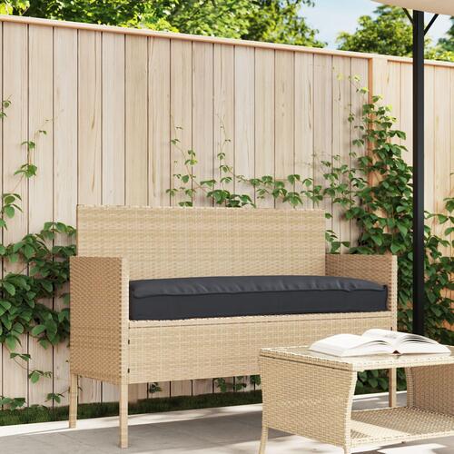 Udendørs pude Sort Polyester 100 x 40 x 8 cm Aftagelige betræk