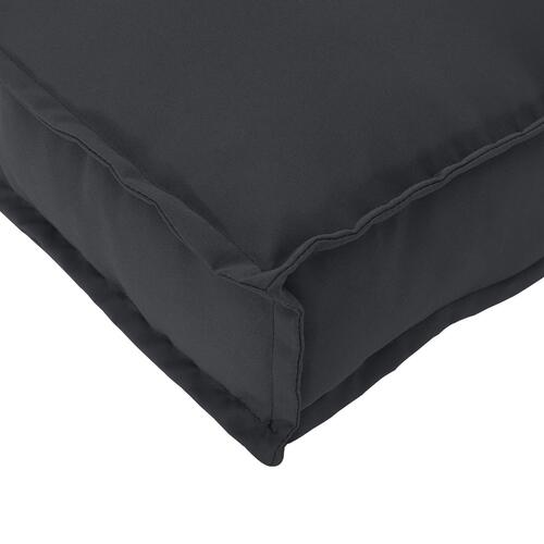 Udendørs pude Sort Polyester 100 x 40 x 8 cm Aftagelige betræk
