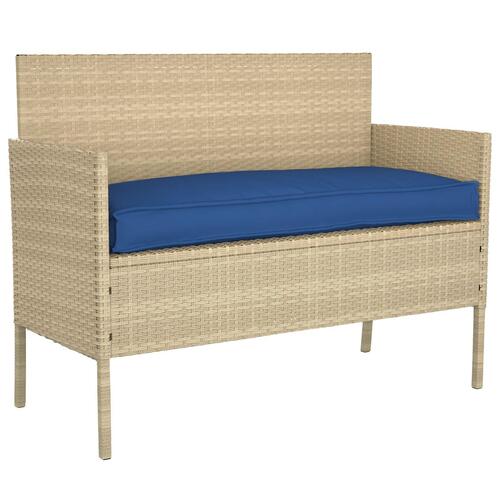 Udendørs Pude Kongeligt blå Polyester 110 x 40 x 8 cm Stolepude