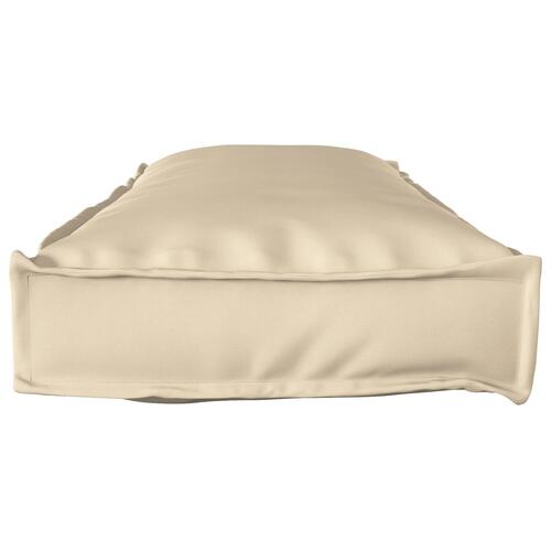 Udendørs pude Beige Polyester Stor Sofa pude Rektangulær