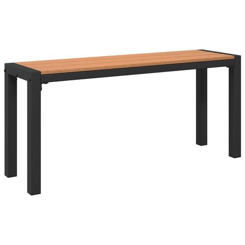 Havebænk 100 cm Stål og WPC Brun og Sort