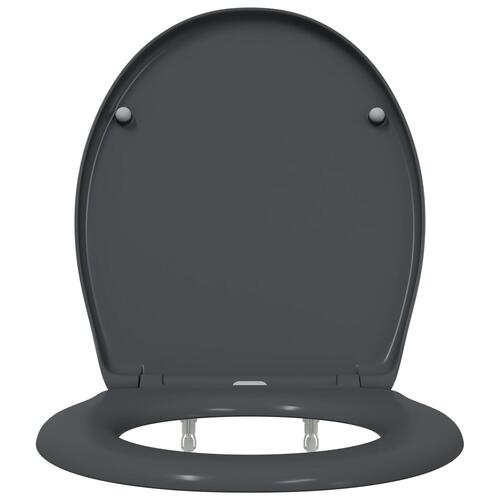 Quick Release Toiletbræt med Blød Lukning Duroplast Antracitgrå