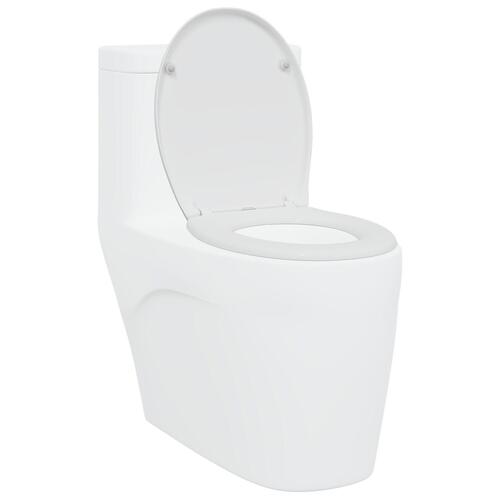 Hurtig frigivelse Toilet sæde med blød lukning Duroplast Hvid