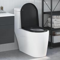 Quick Release Toiletstol med Blød Lukning Duroplast Sort