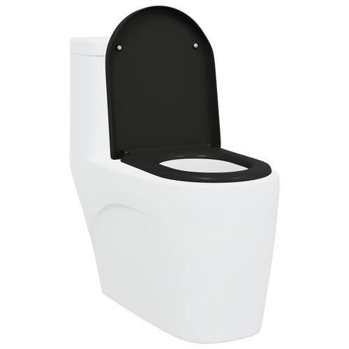 Quick Release Toiletstol med Blød Lukning Duroplast Sort
