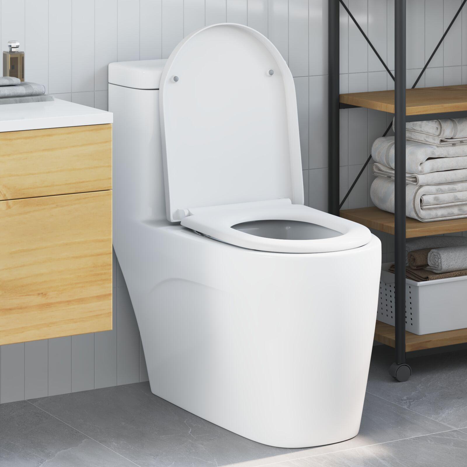 Quick Release Toiletbræt med Soft Close Duroplast Hvid billede
