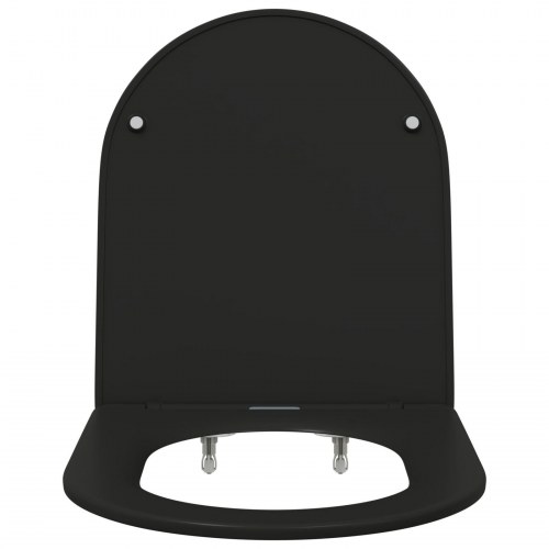 Hurtigfrigørende Toiletbræt med Blød Lukning - Duroplast, Sort