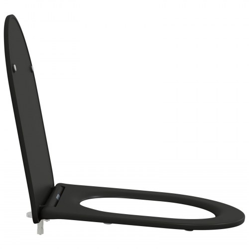 Hurtigfrigørende Toiletbræt med Blød Lukning - Duroplast, Sort