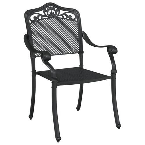 Havestole 2 stk - Sort Gammelt Aluminium