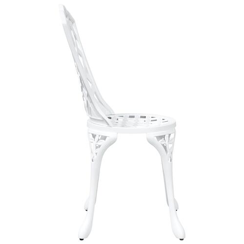 Havestole 2 stk Hvid Gitter Aluminium