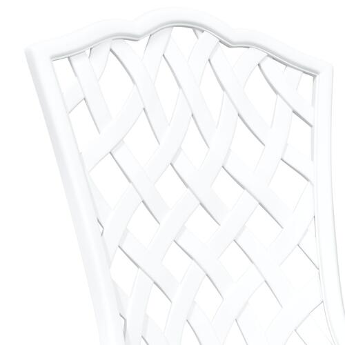 Havestole 2 stk Hvid Gitter Aluminium