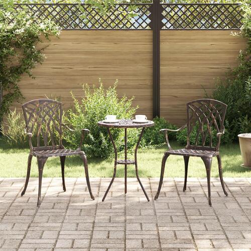 Havestole 2 stk i bronze støbt aluminium